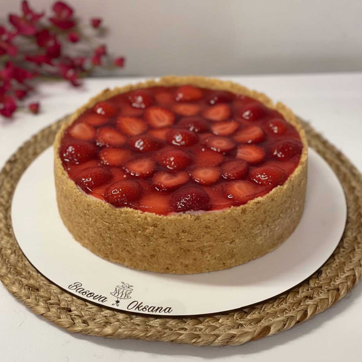 Romige Cheesecake met aardbei confituur