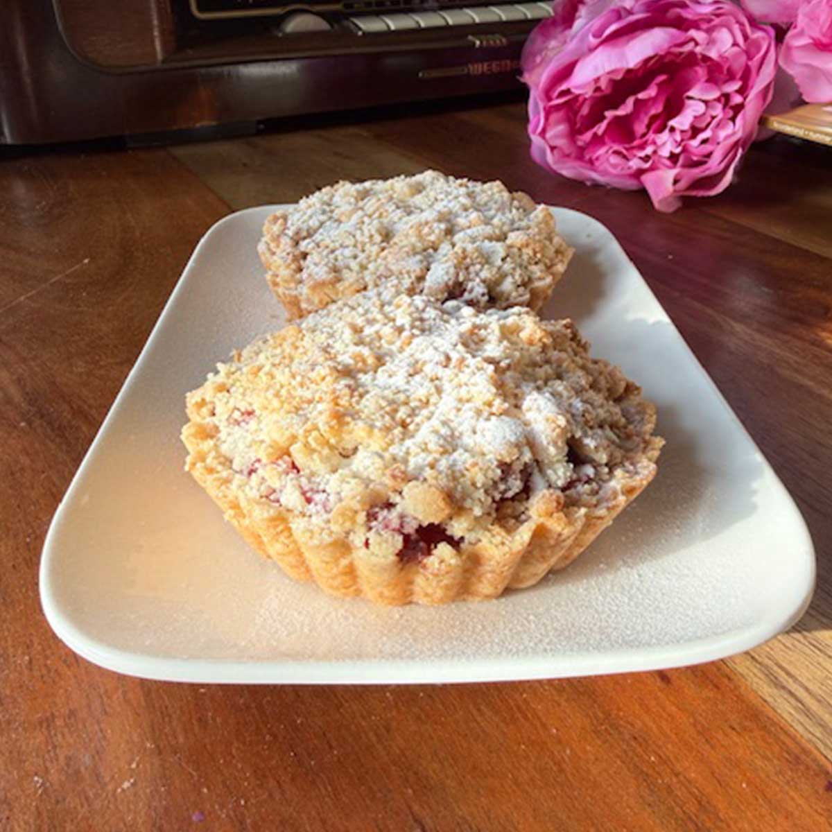 Fruitcrumble vol met fruit, maar zonder gluten, lactose en ei - Afbeelding 3